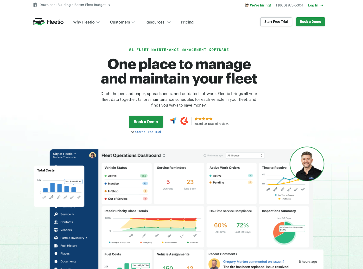 Fleetio homepage